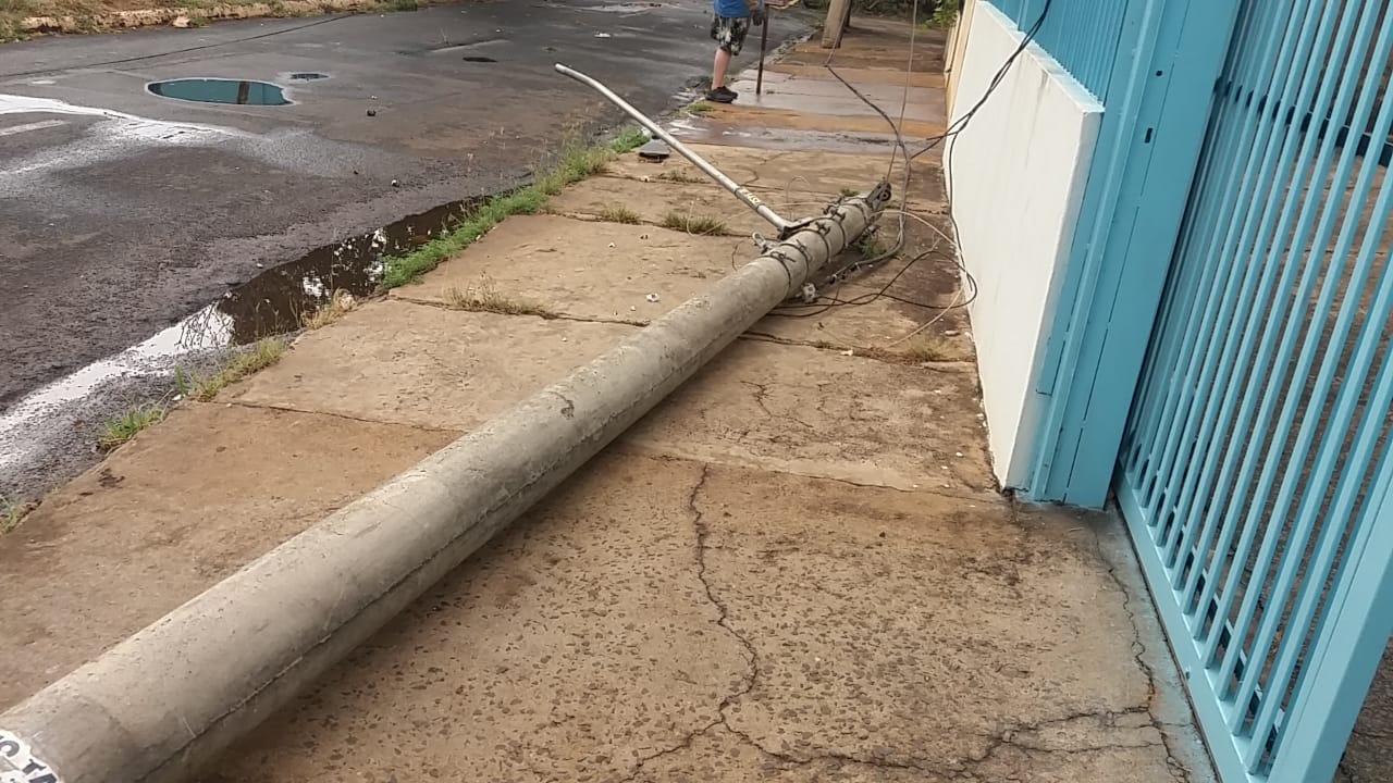 Foto 8 de 13 — Vento derruba árvore e postes e deixa Selmi Dei sem energia